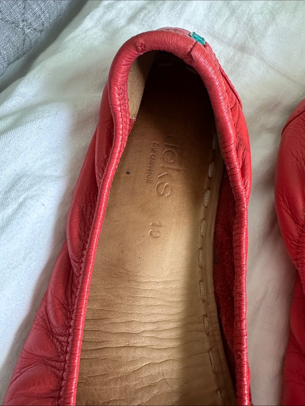 Tieks Red Leather Ballet Flats size 10 - Picture 2 of 8